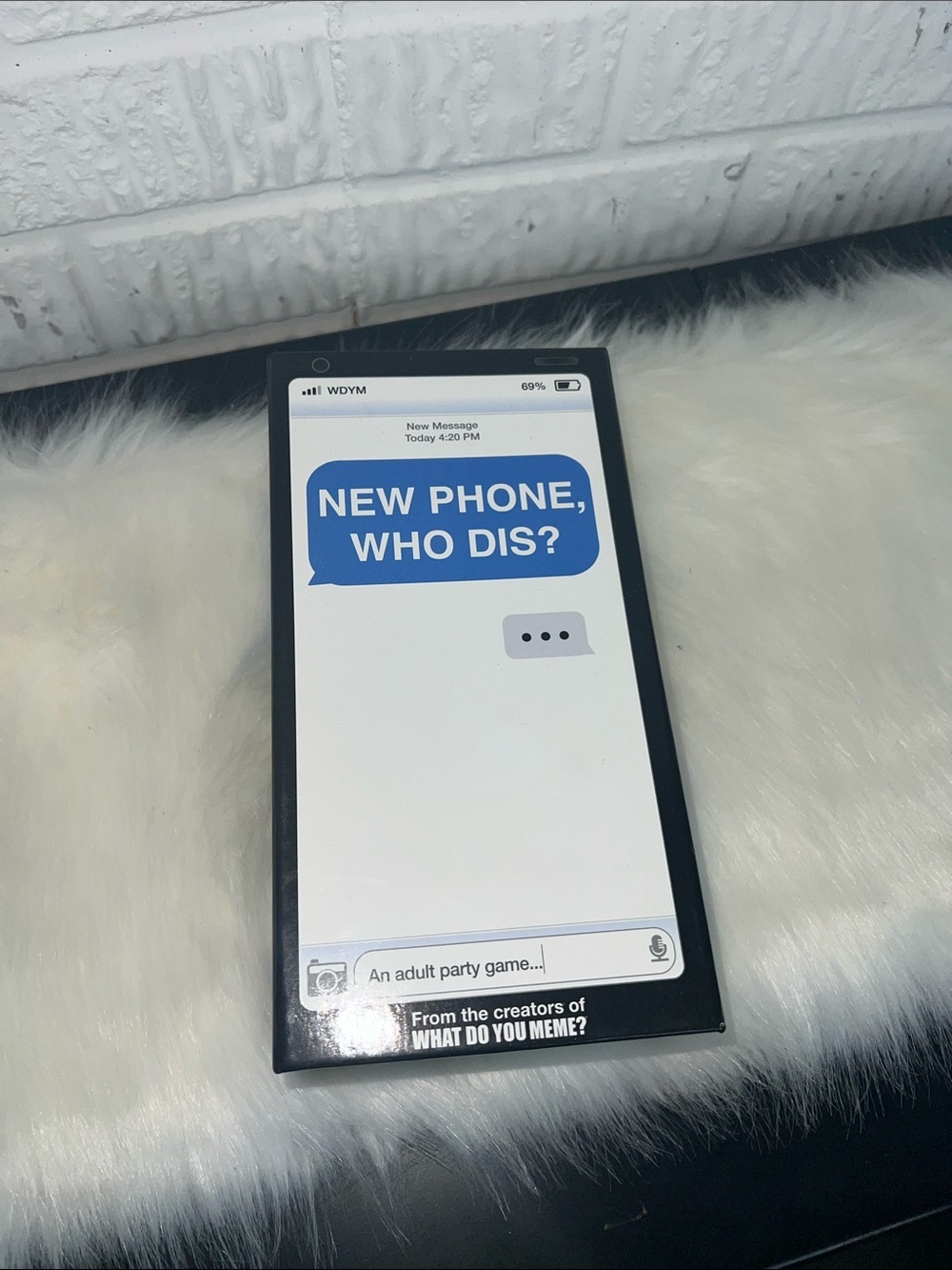 New Phone, Who Dis? Party Game - White & Blue Box New Unwrapped